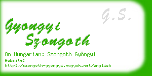 gyongyi szongoth business card