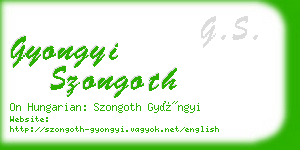 gyongyi szongoth business card